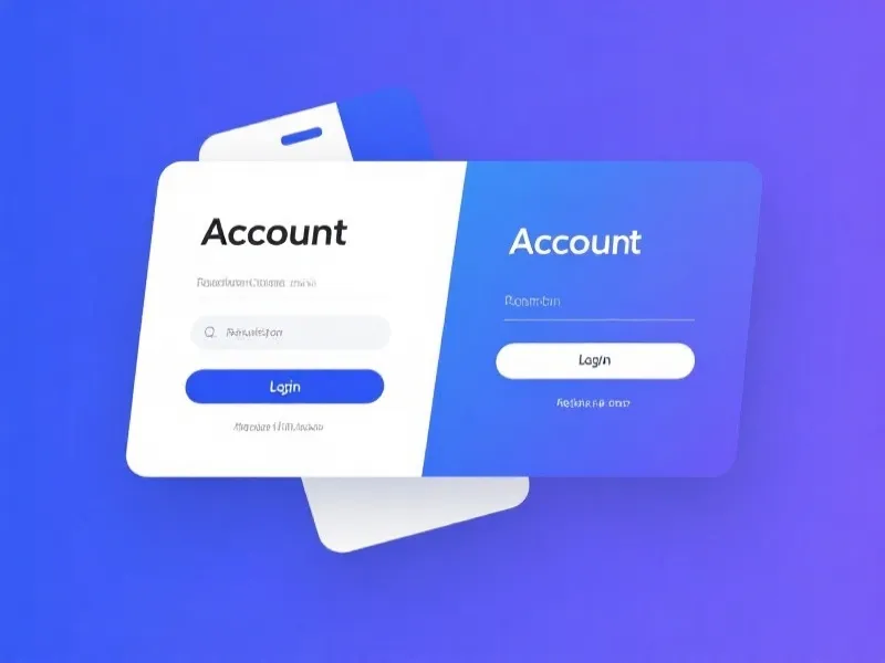 账号注册与登录界面示意